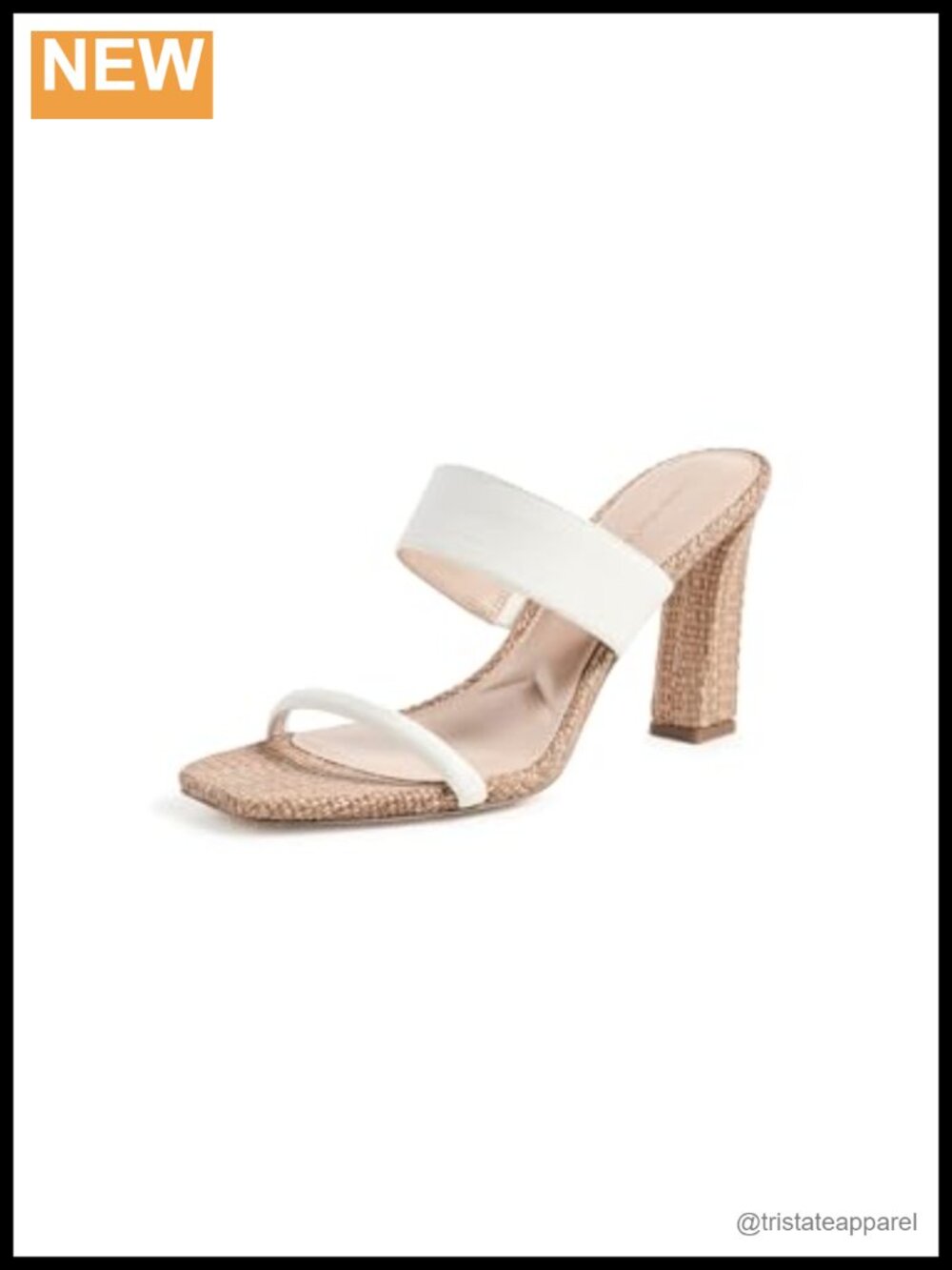 Raffia Slide Sandals Slingback Open Toe Covered Heel Casual